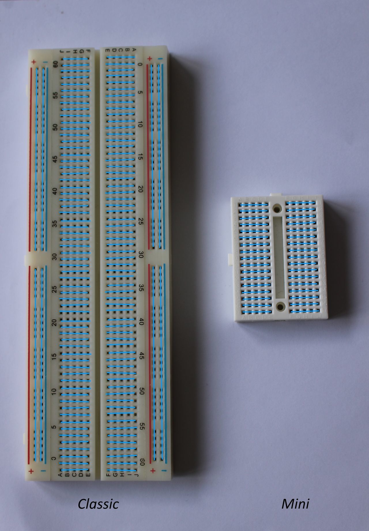 Classic breadboard connections