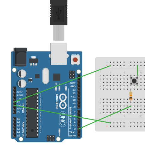 Arduino switch without pulldown breadboard