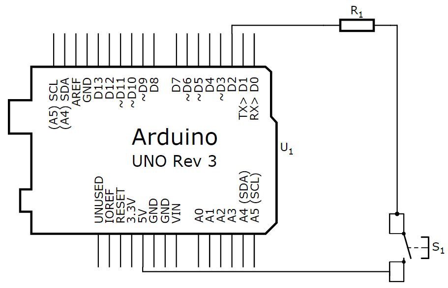 Arduino switch without pulldown circuit