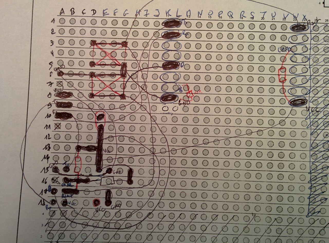 Perfboard schematic