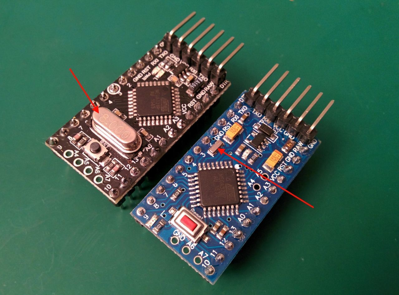 Arduino crystal oscillator