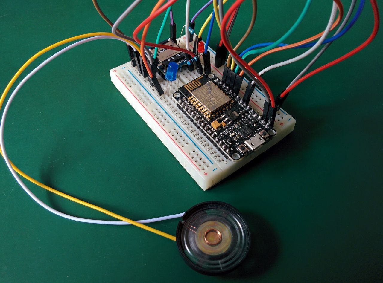 First circuit on breadboard