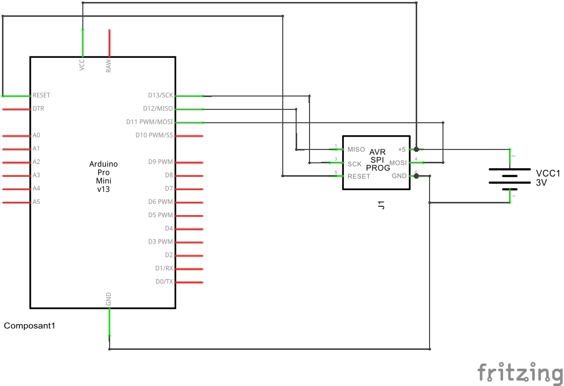 Arduino pro mini and USBTinyISB