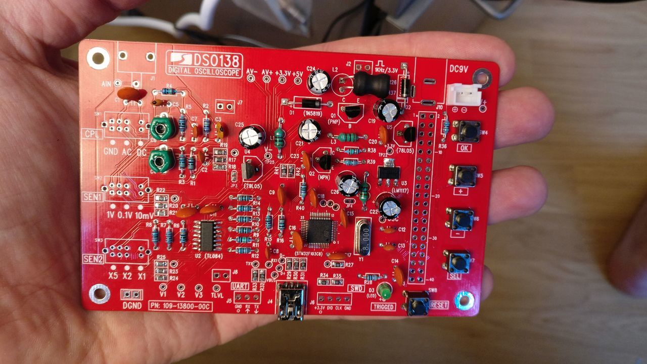 DSO138: Electrolytic capacitors soldering