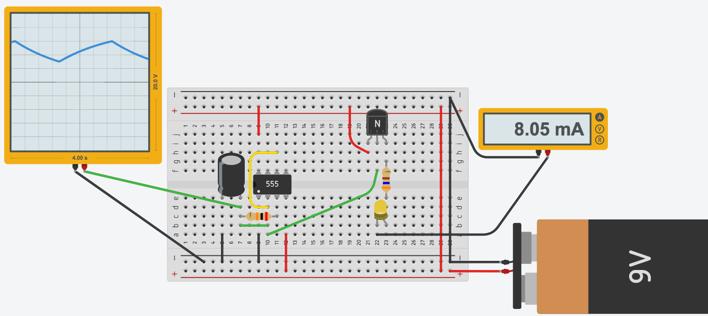 Arkitektur Eller enten Egern LED pulse with NE555