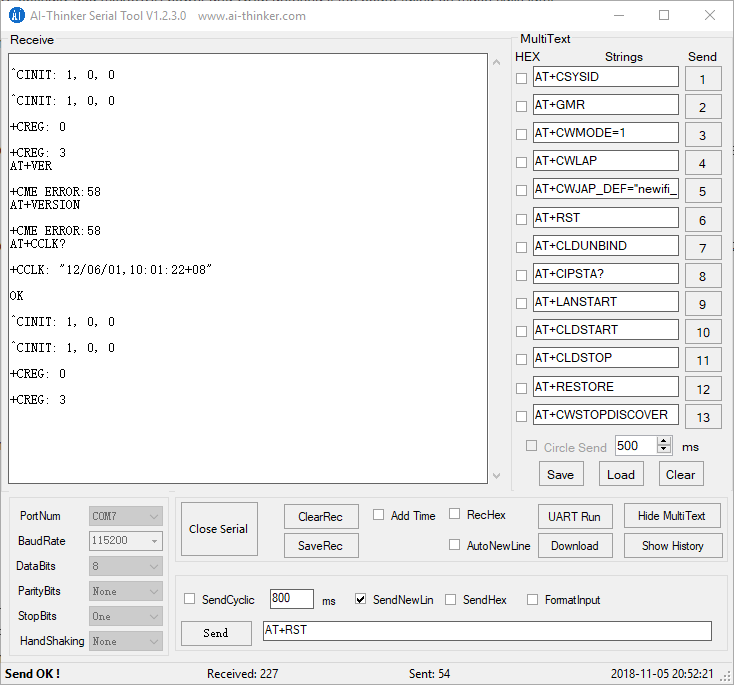 AI-Thinker A6 module: firmware update