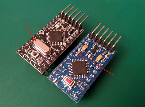 Arduino pro mini @ 1MHz - 1.8V